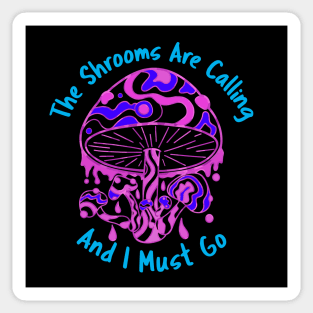 PINK And Blue Shrooms Mushroom Lover Sticker